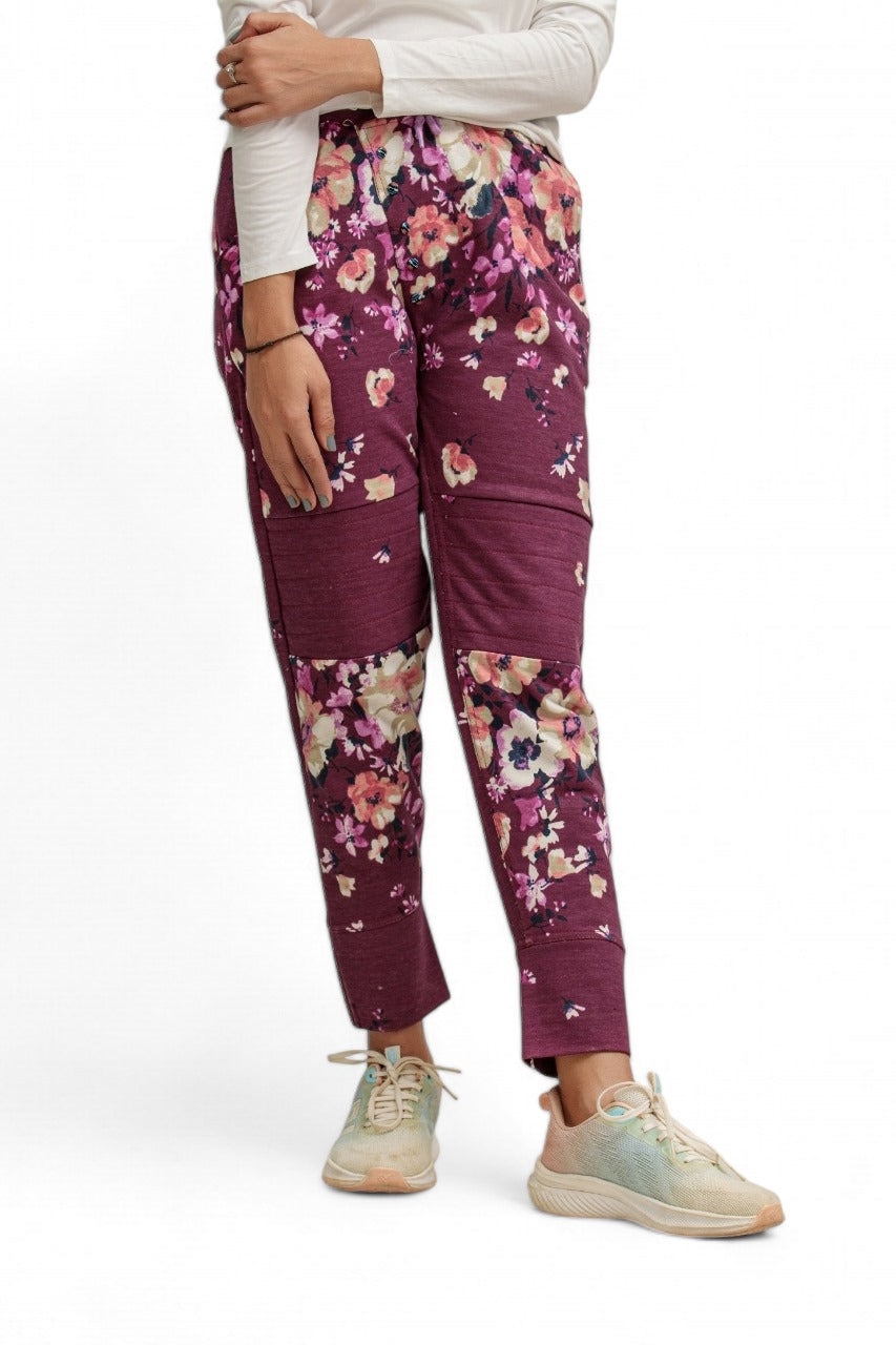 Pantalon imprimé fleuri de qualité supérieure