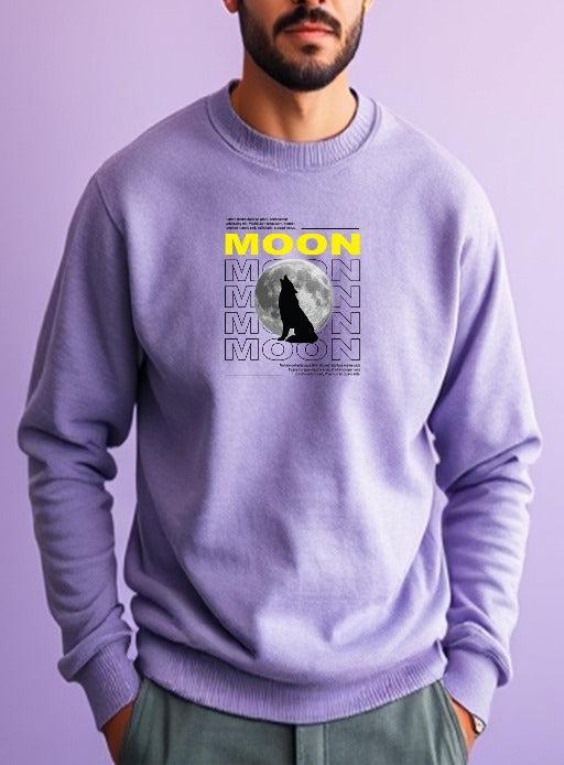 Printed Moon Sweatshirt Men