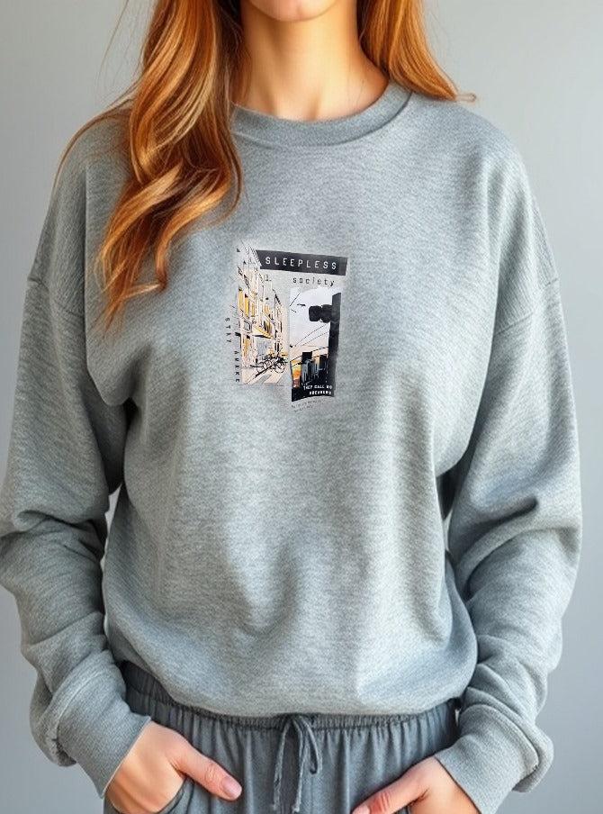 Printed Sleepless Sweatshirt Women