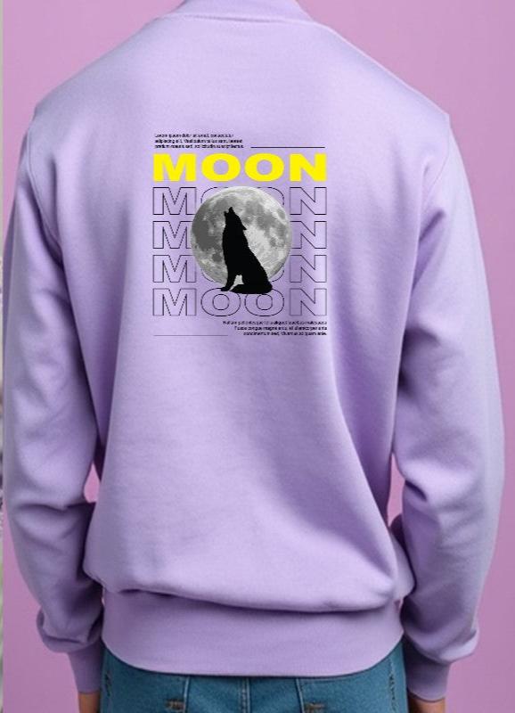 Printed Moon Sweatshirt Men