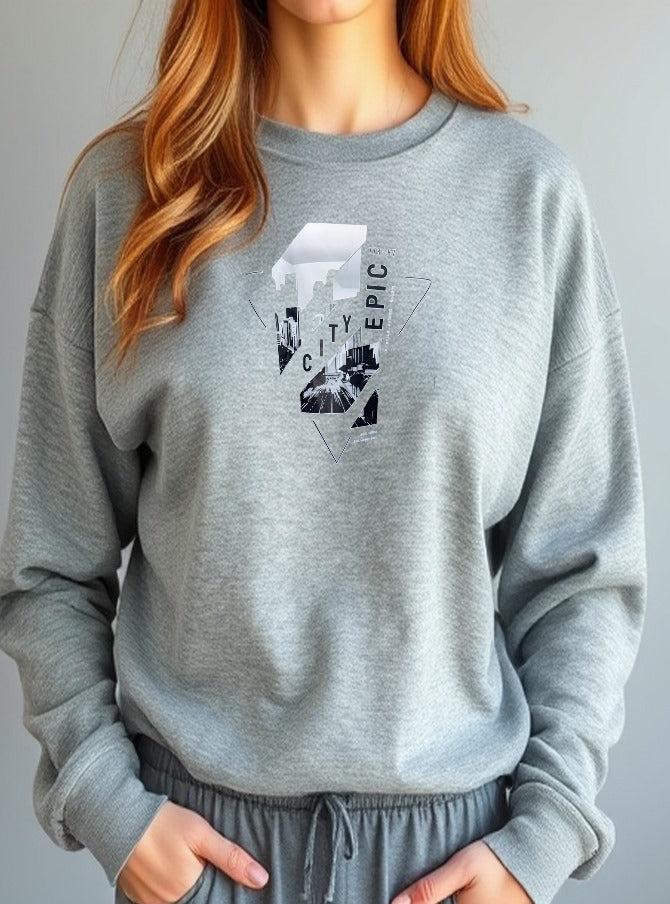 Sweat-shirt imprimé Epic City pour femme