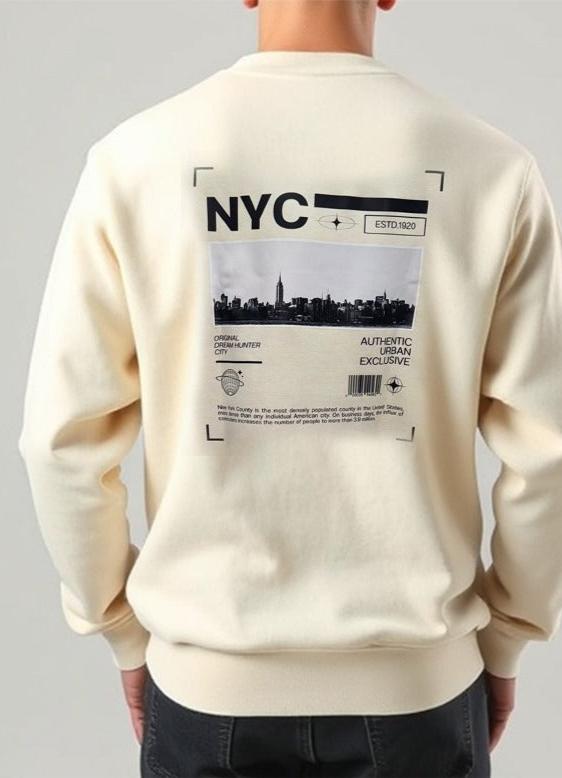 Sweat-shirt imprimé NYC pour hommes