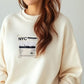 Sweat-shirt imprimé NYC pour femme