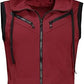 Red Sleeveless Hooded Zipper