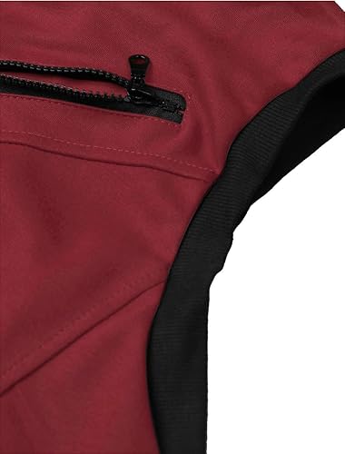 Red Sleeveless Hooded Zipper