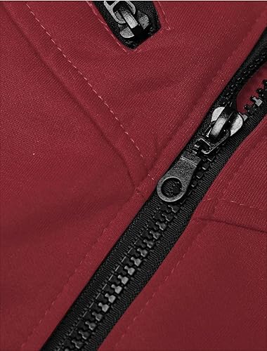 Red Sleeveless Hooded Zipper