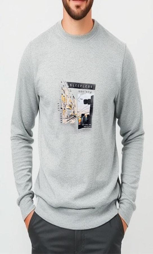 Printed Sleepless Sweatshirt Men