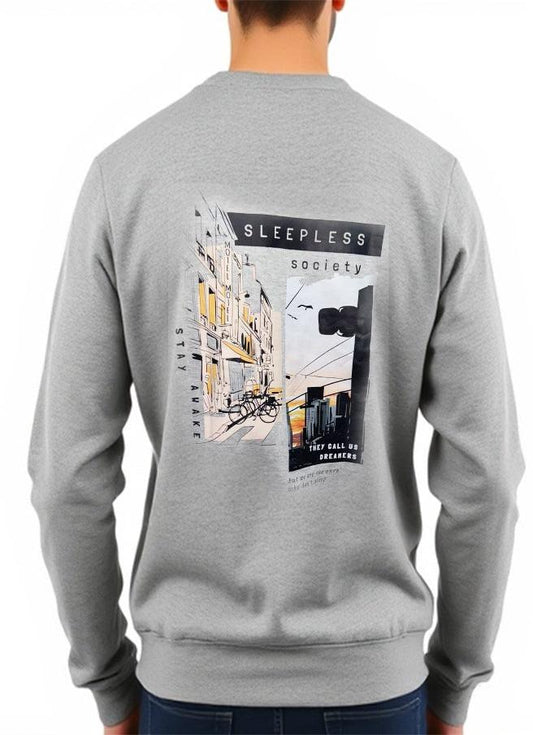 Sudadera estampada Sleepless para hombre