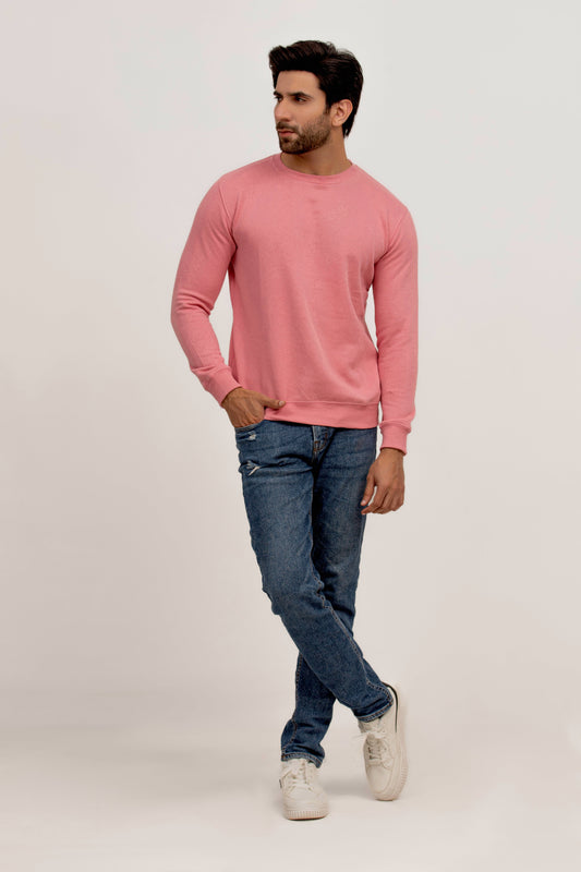 Sweat-shirt en polaire rose