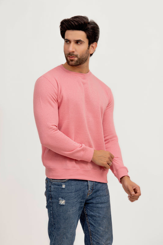 Sweat-shirt en polaire rose