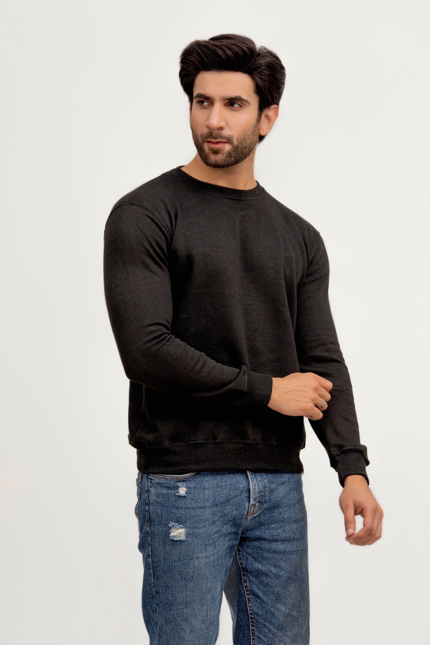 Sweat-shirt en polaire noir