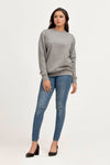 Sweat-shirt en polaire gris