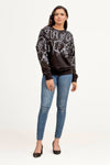 Black Printed Sweatshirt