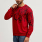 Maroon Printed Sweatshirt