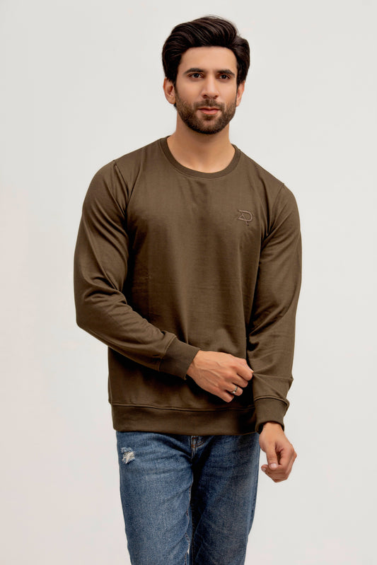 Sweat-shirt vert olive