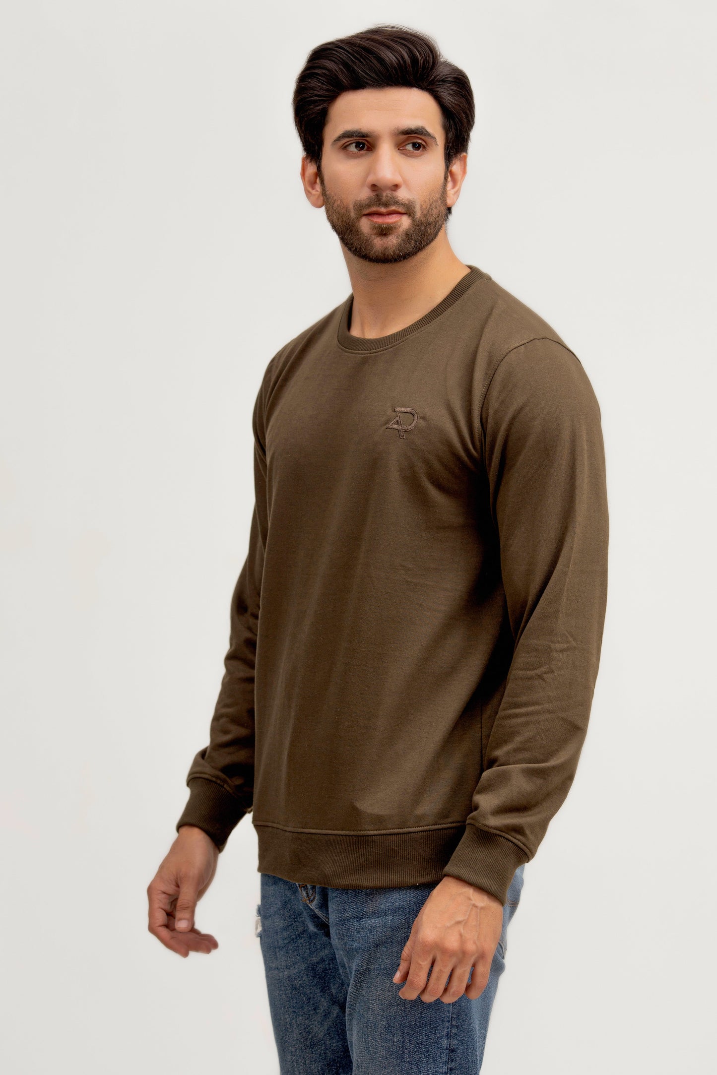 Sweat-shirt vert olive