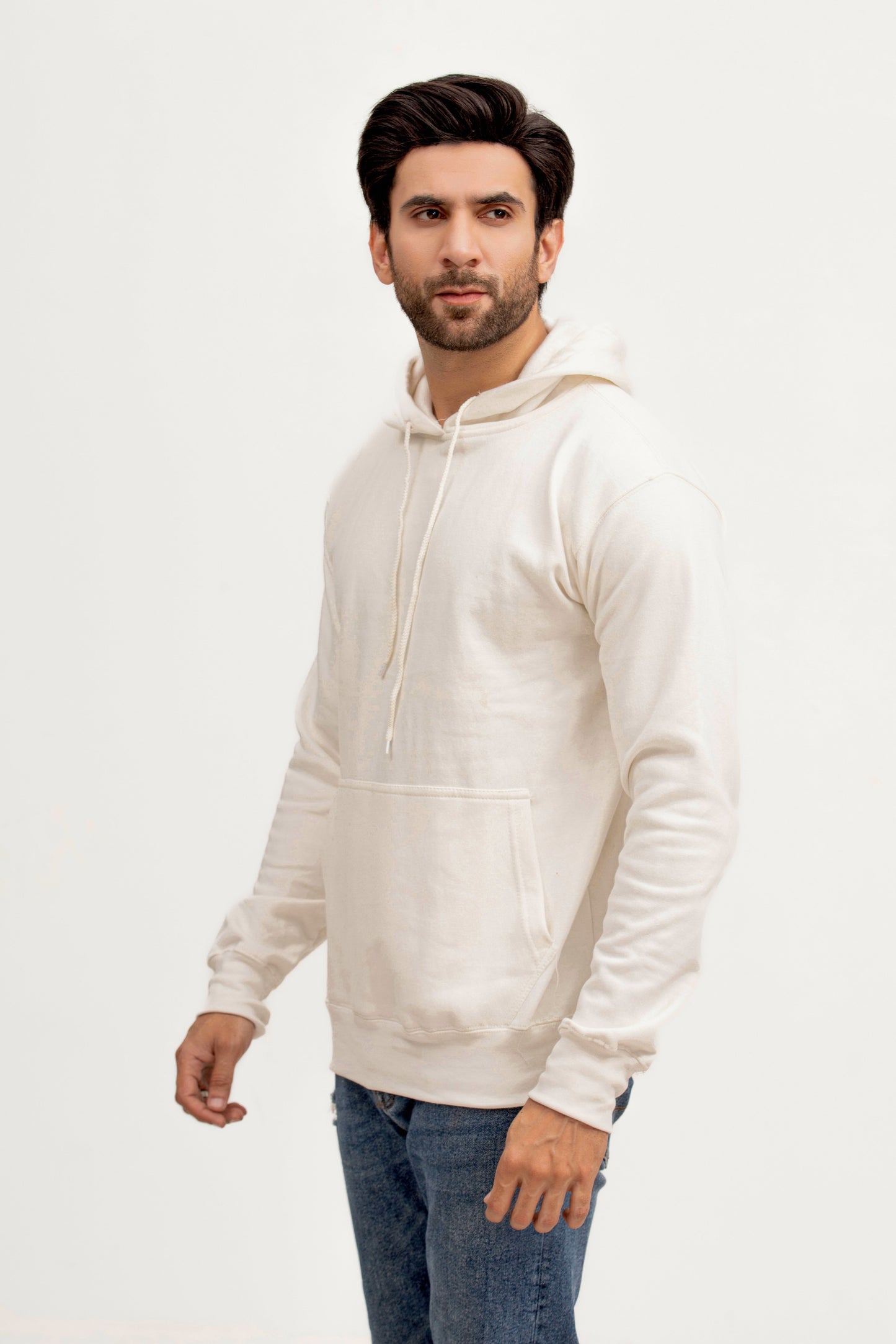 Sweat à capuche blanc