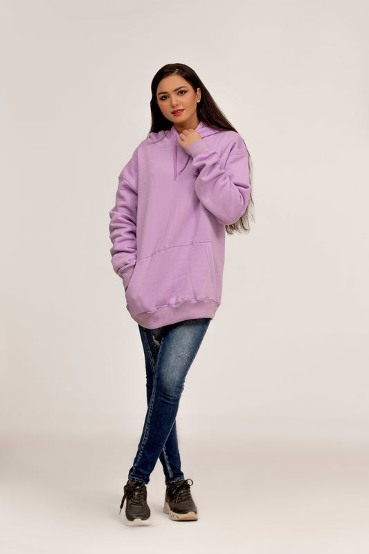 Sweat à capuche lilas