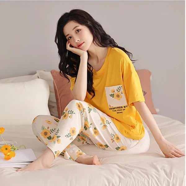 Pocket Flower Mustard Pj Siut