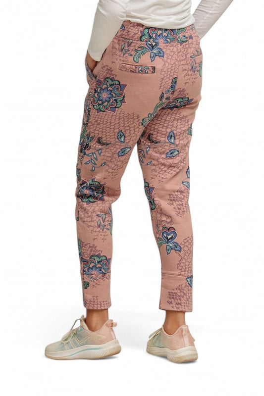 Pantalón con estampado de flores de primera calidad