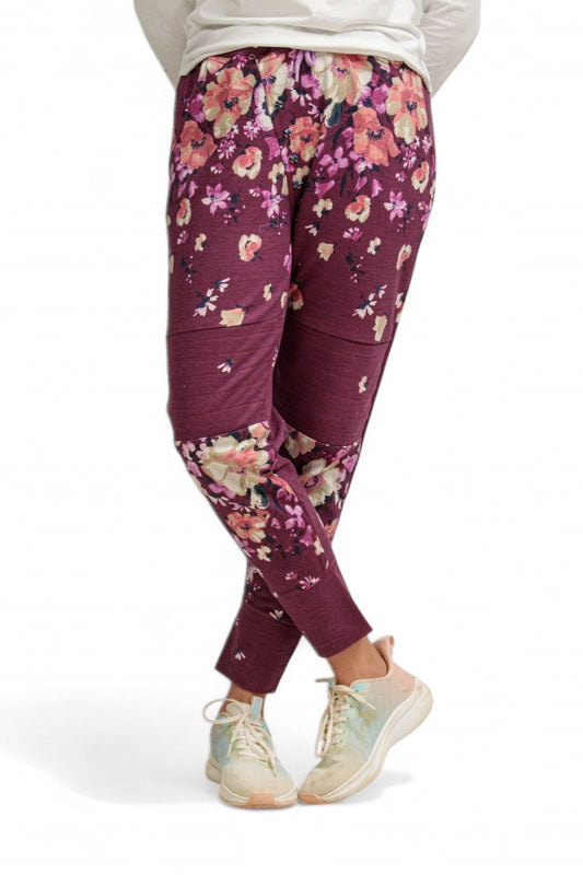 Pantalón con estampado de flores de primera calidad