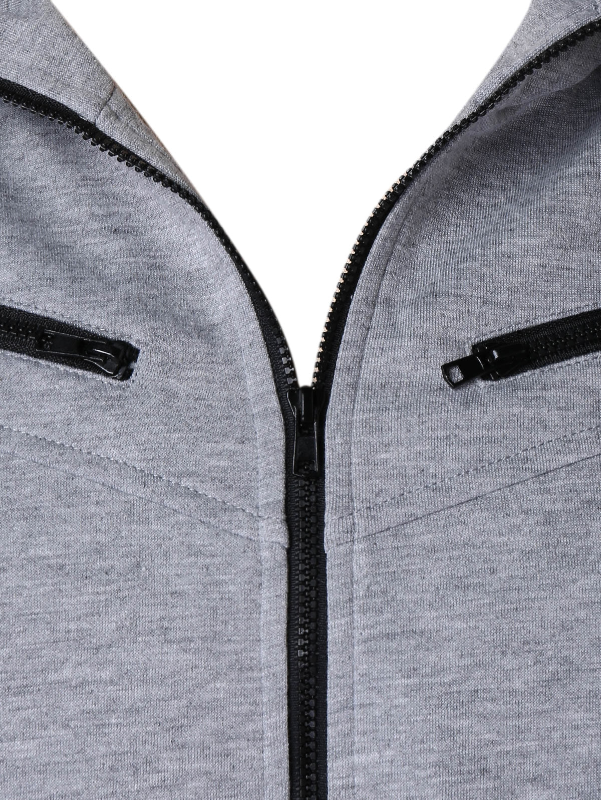 Grey Sleeveless Hooded Zipper