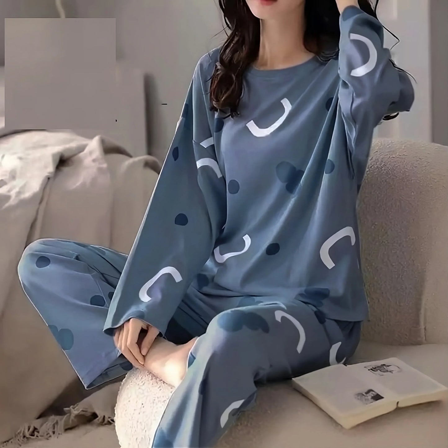 Pyjama femme à motifs imprimés